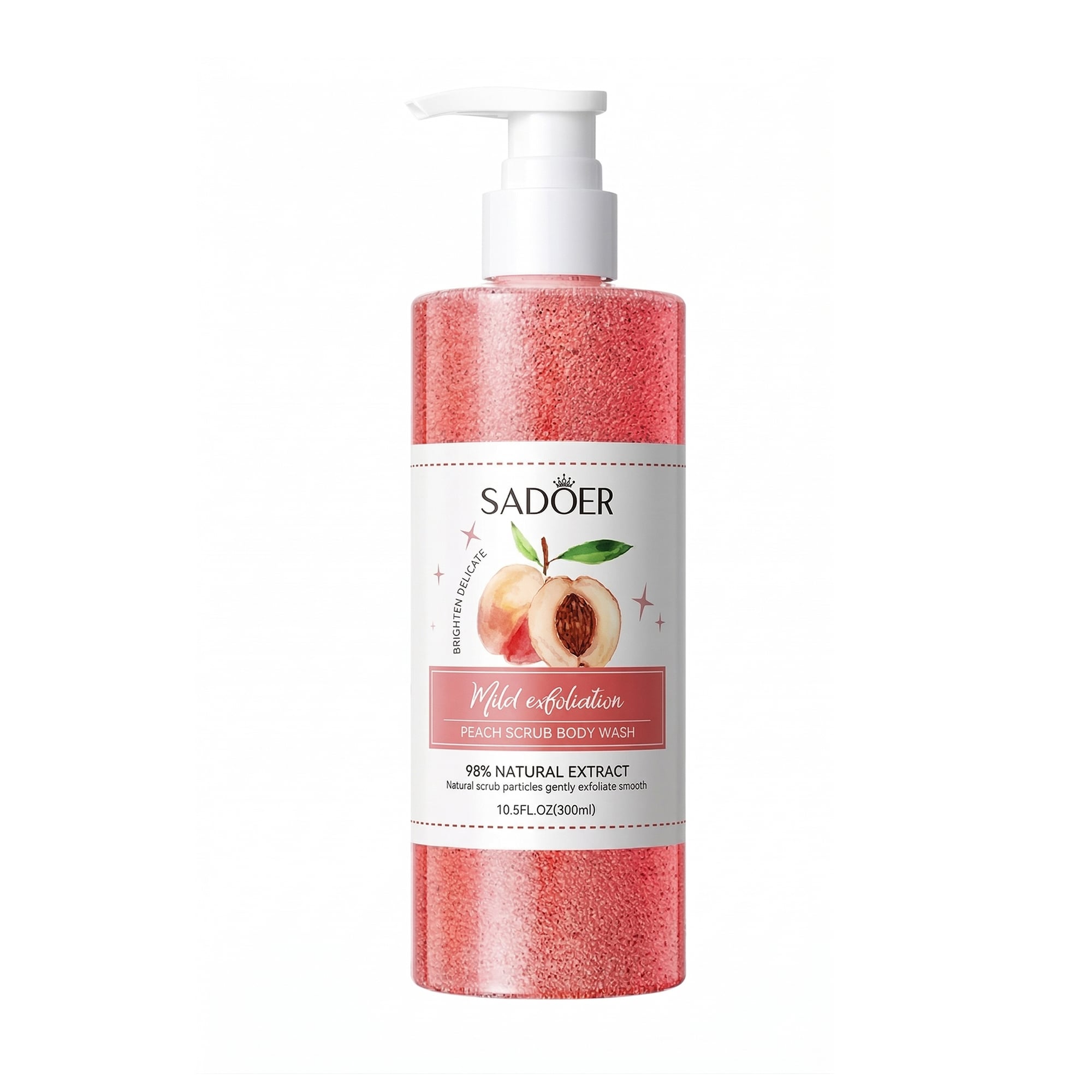 Гель-скраб для тіла Sadoer Peach Scrub Body Wash, 300 мл